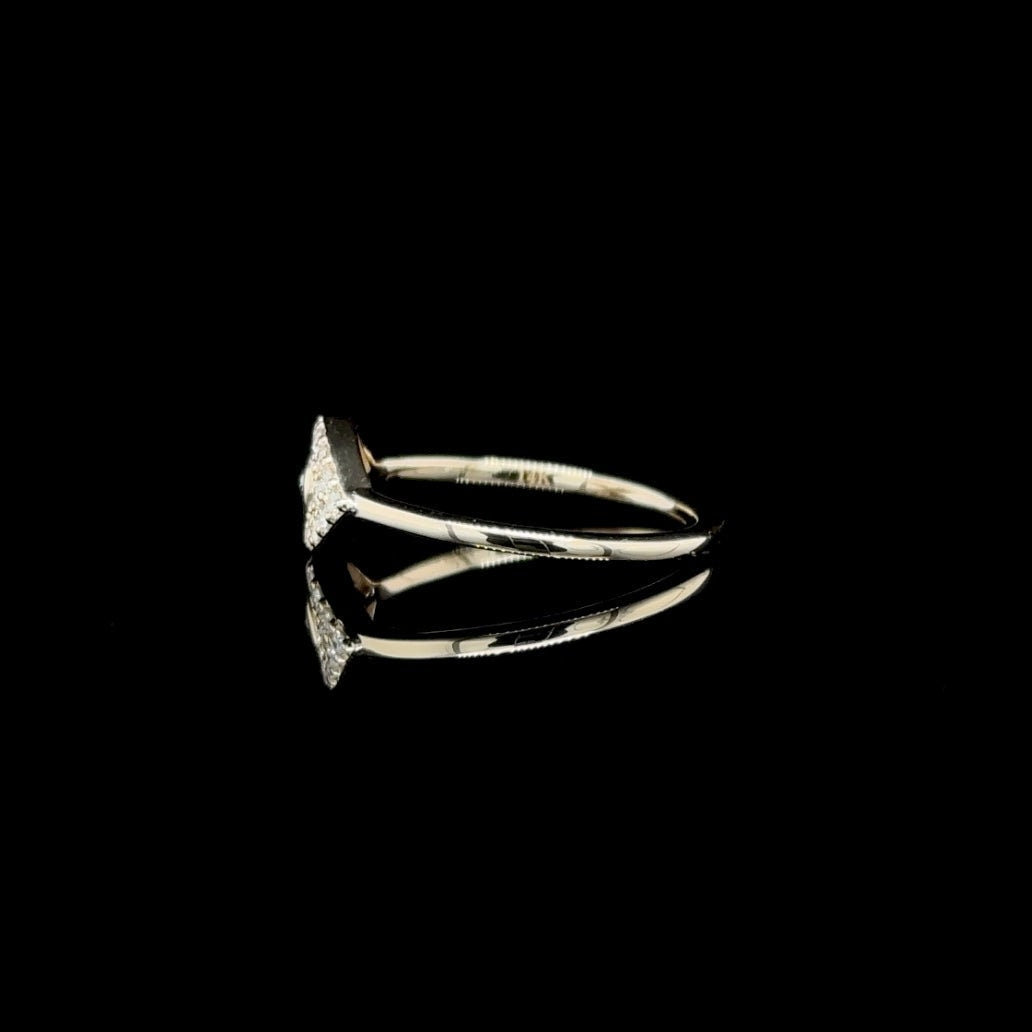 14K Gold 0.17 CT Natural Diamond Evil Eye Ring