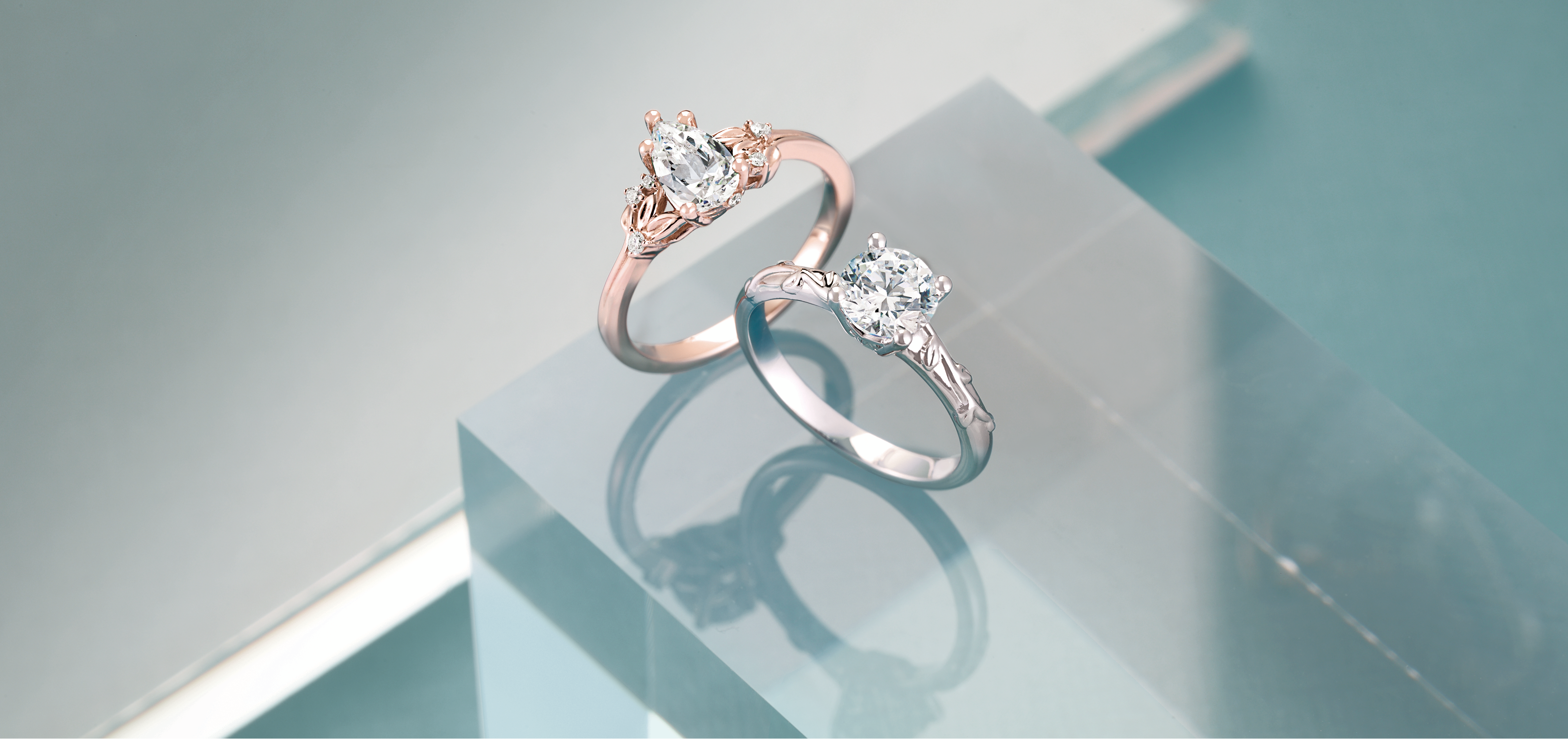 Natural diamond engagement rings in 14K gold with precision craftsmanship, premium sparkle, and modern bridal design