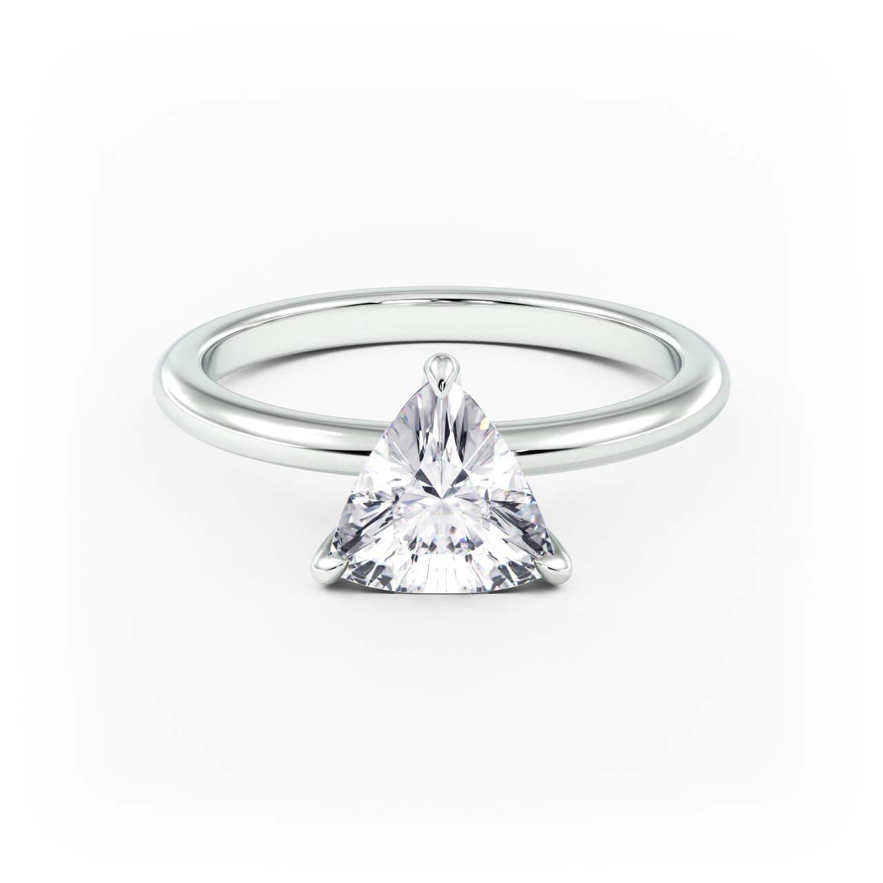 14K Simple Solitaire Engagement Ring Setting