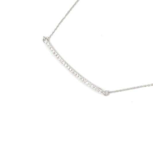 0.19 CT Diamond Curved Bar Necklace