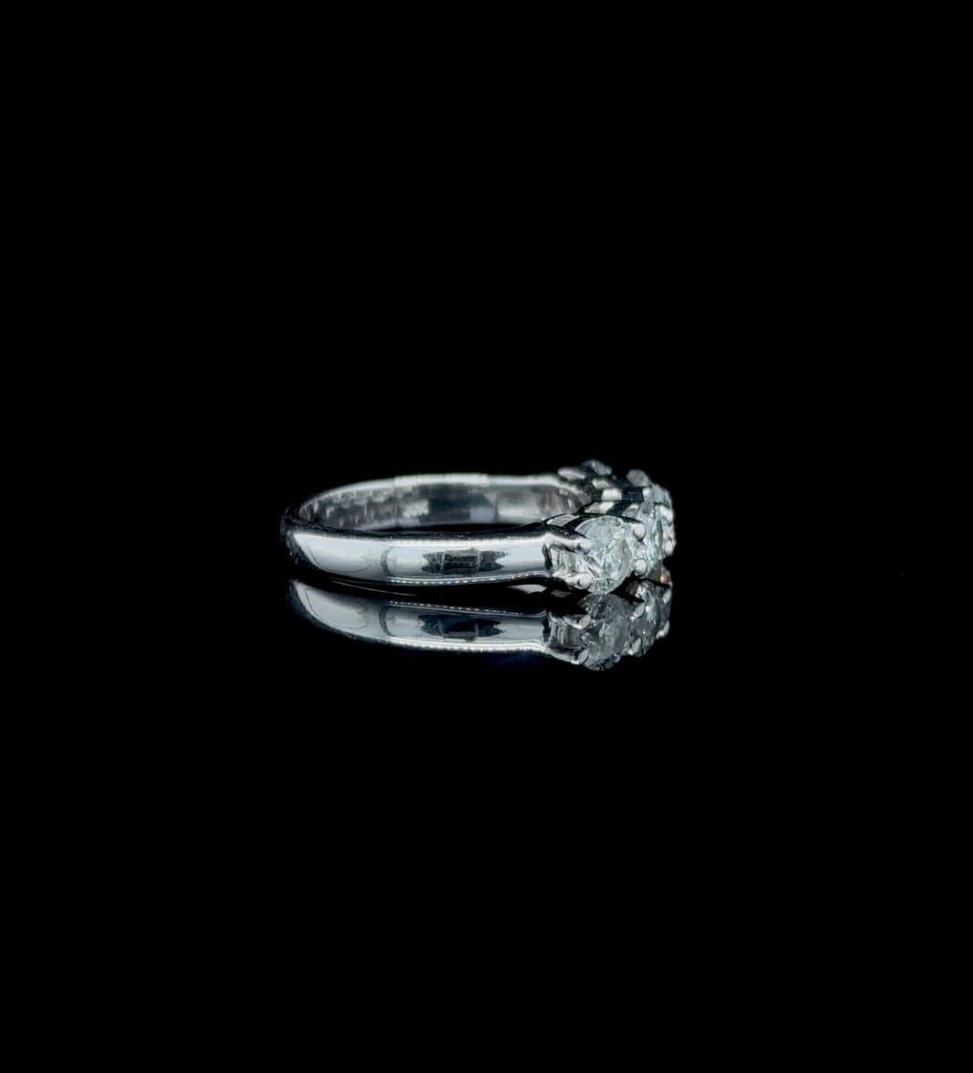 14K White Gold 1.75 CT Five Stone Diamond Ring